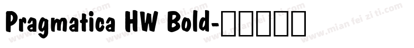 Pragmatica HW Bold字体转换